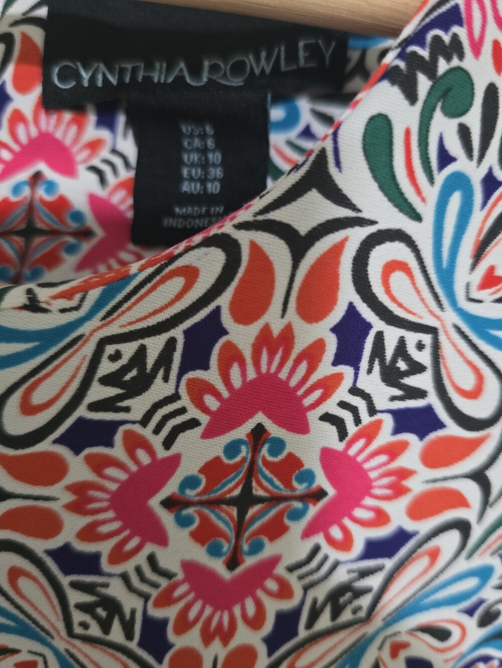 Cynthia Rowley Multicolor Short Sleeve Printed Shift Dress - Picture 6 of 9
